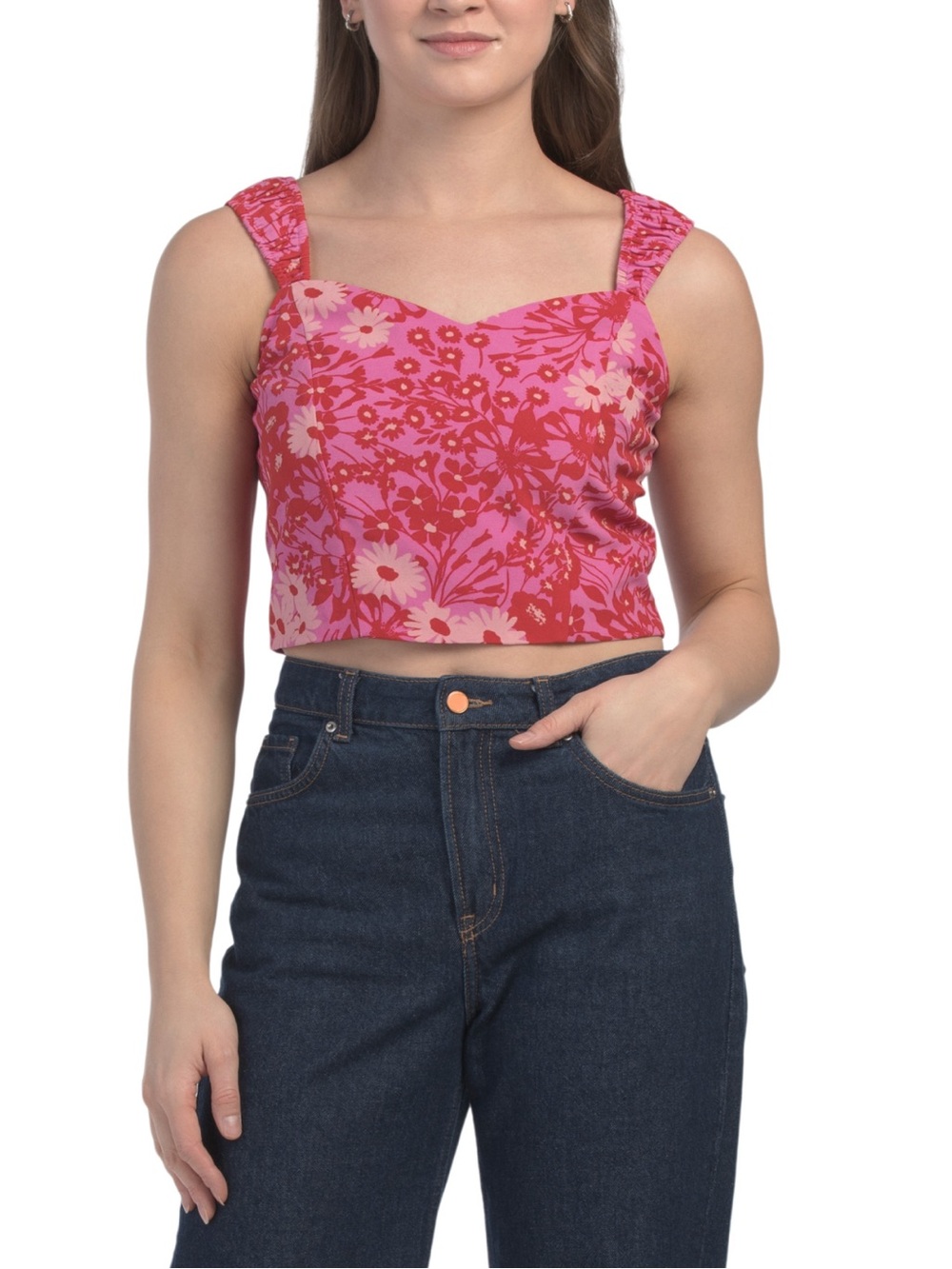 SUGAR LIPS Printed Crop Top